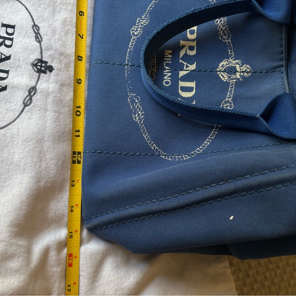 Prada Canapa blue denim tote - Picture 12 of 14